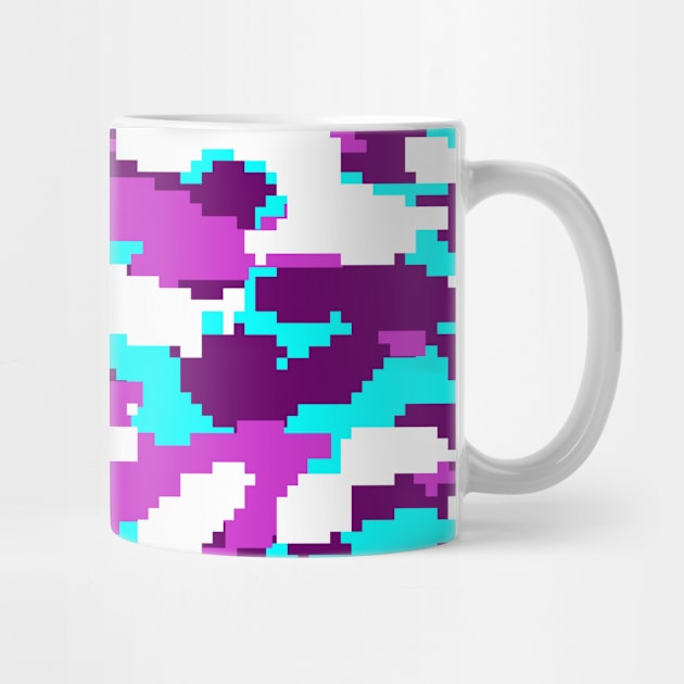 Blue and purple Camo pattern digital Camouflage by Tshirtstory